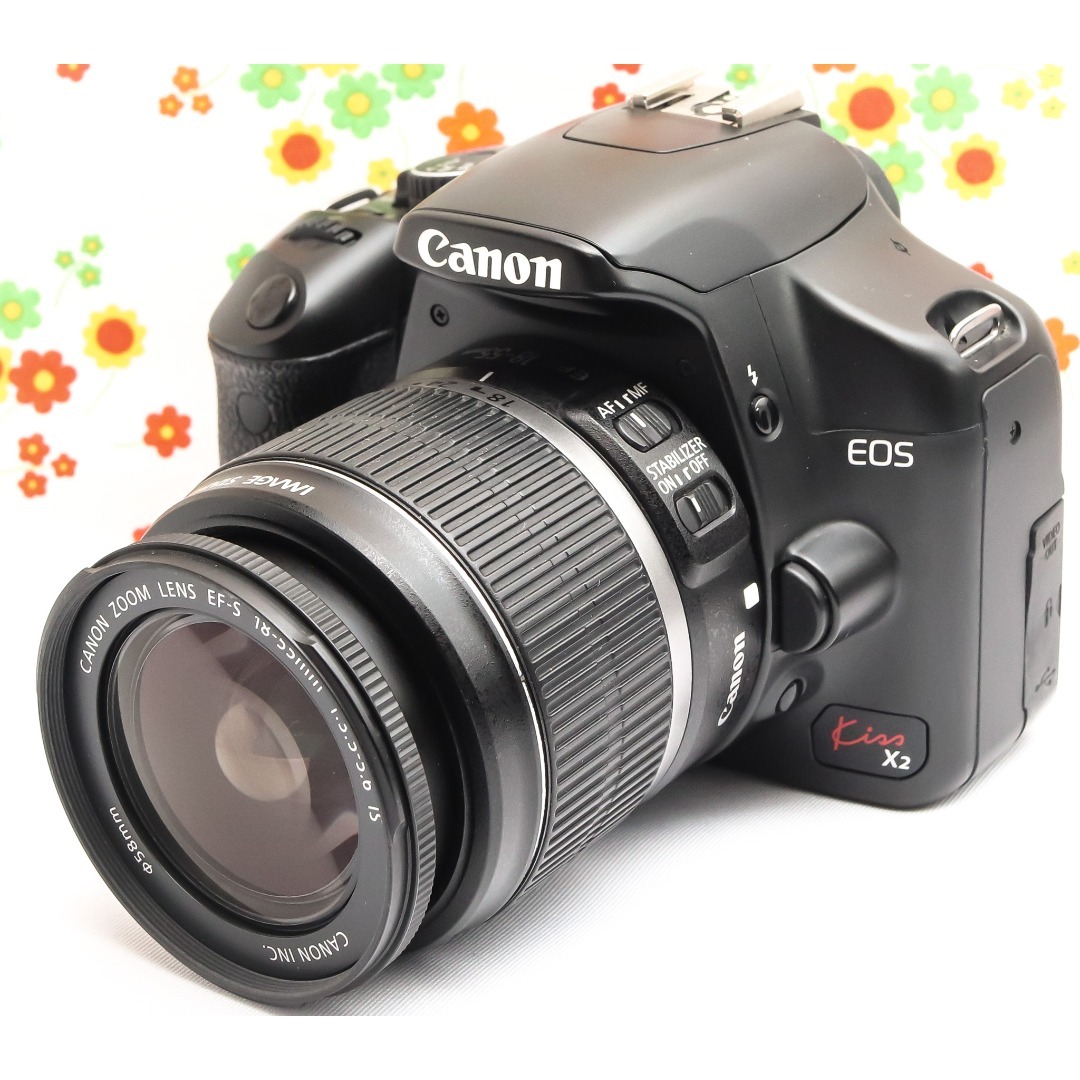 キャノン Canon kiss x2☆スマホに転送☆お手軽一眼レフ♪☆手振れ