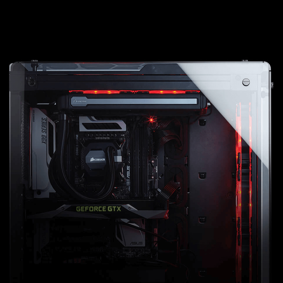 CORSAIR - Corsair RGBファン付きフルタワー型全透明PCケース570X RGB