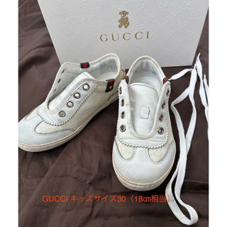 GUCCI - GUCCI グッチ チルドレンズ キッズ レザースニーカー 25 の
