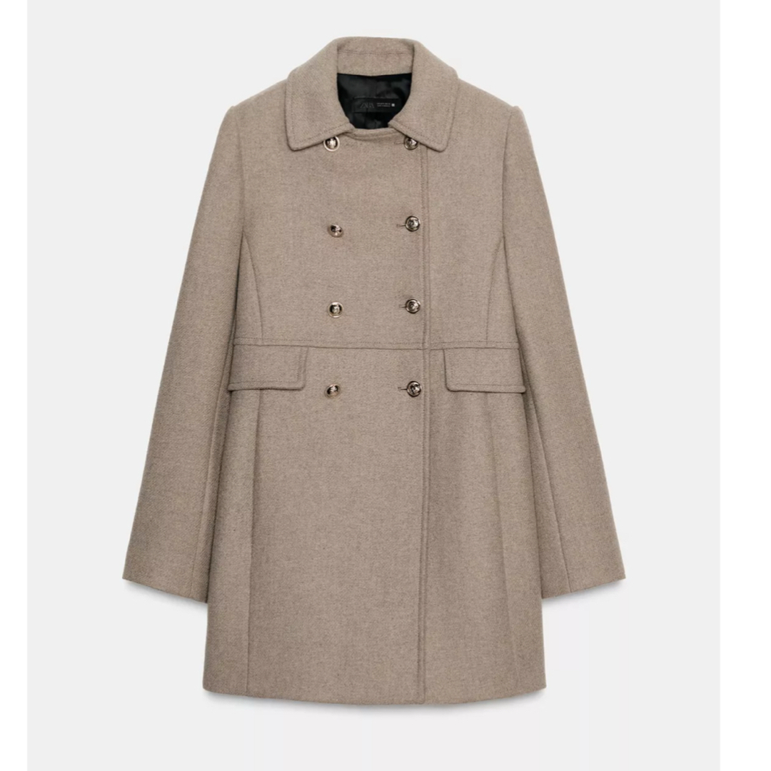 ZARA - ZARA 新品 ウール混紡ショート丈ダブルブレストコートの通販 by