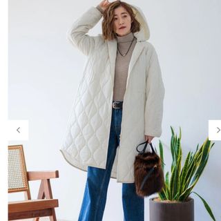 23区 - ☆23区L ウールアンゴラビーバーノーカラーコート サイズ:44