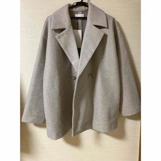 ZARA - 新品 ZARA ウール混紡ダブルブレスト仕様コート Lサイズの通販