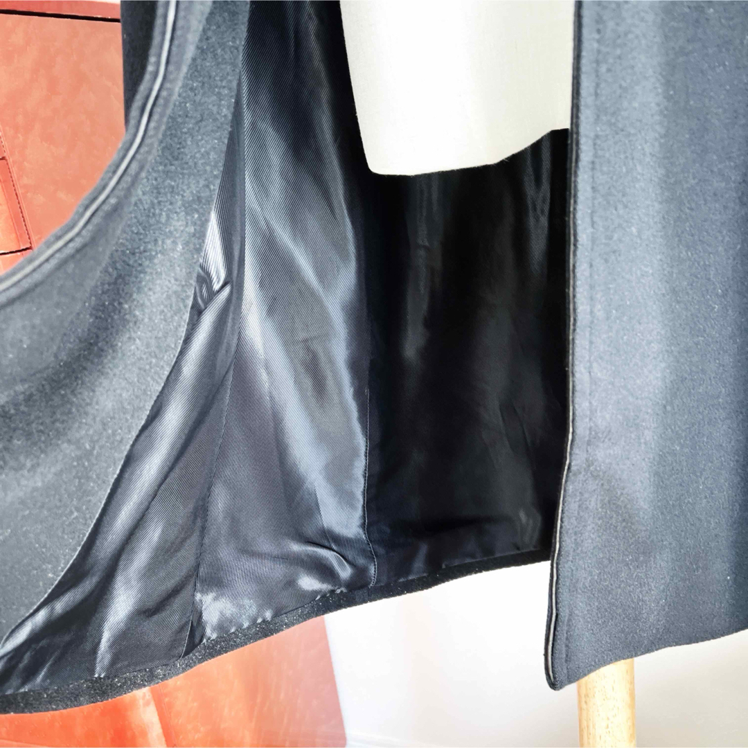 良品 GUCCI グッチ 女優襟 ラップ コート レザートリミング ベルト付