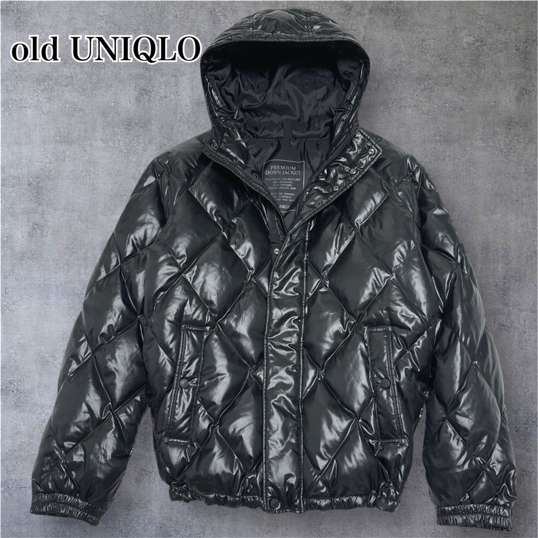 UNIQLO - 00s y2k old UNIQLO ダイヤキルト ダウンジャケット 光沢 XL