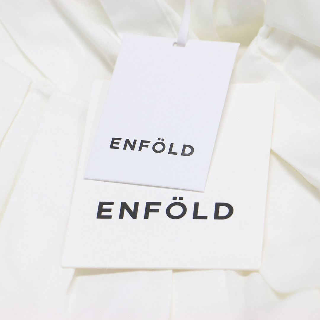ENFOLD - ENFOLD エンフォルド ブラウス ホワイト 白 サイズ:38(M