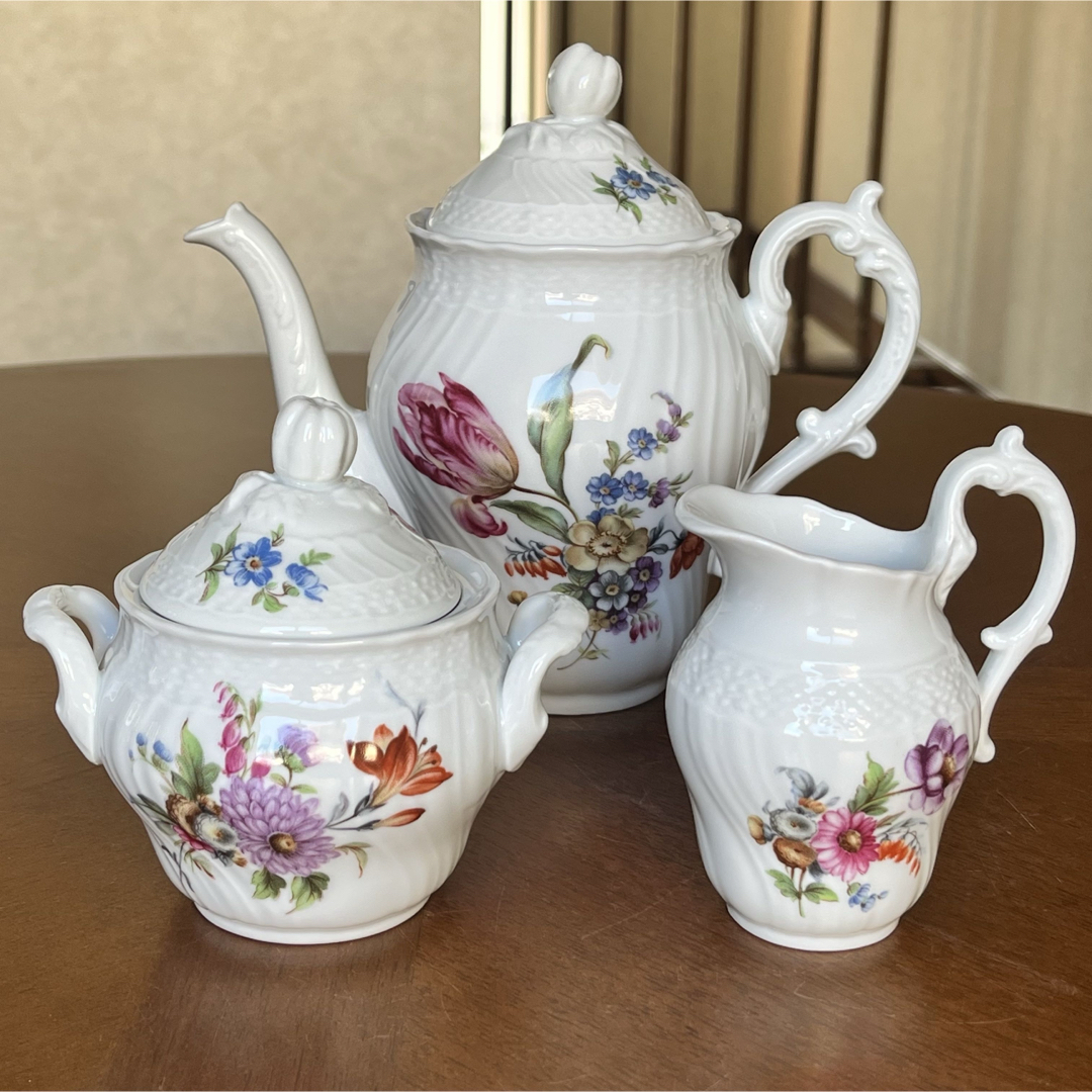 レア美品】リチャードジノリ☆サックスフラワー☆ティーポットセット