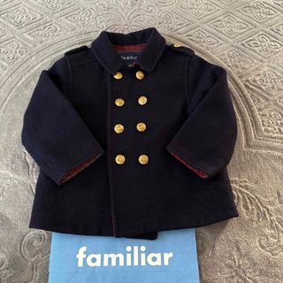 familiar - 【美品】ファミリア アウター 赤 チェック リバーシブルの