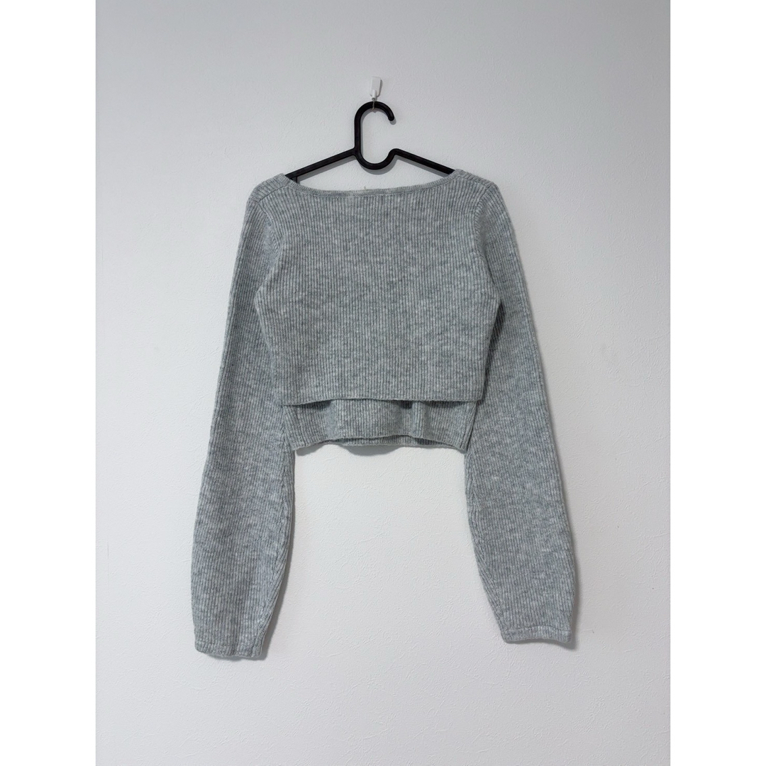 andmary アンドマリー Natalie ribbon set グレーの通販 by ミナハハ's