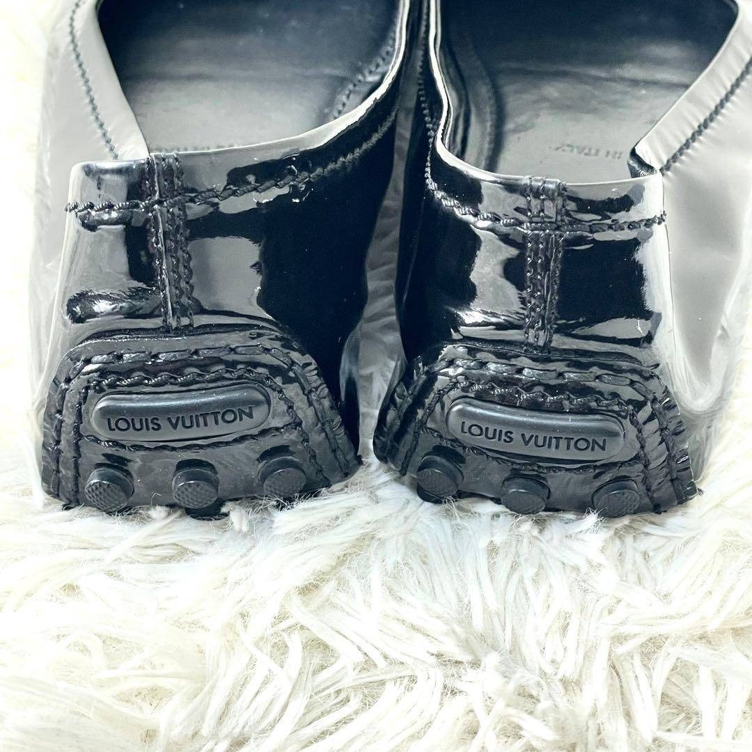 LOUIS VUITTON - ルイヴィトン フラットシューズ ブラック エナメル