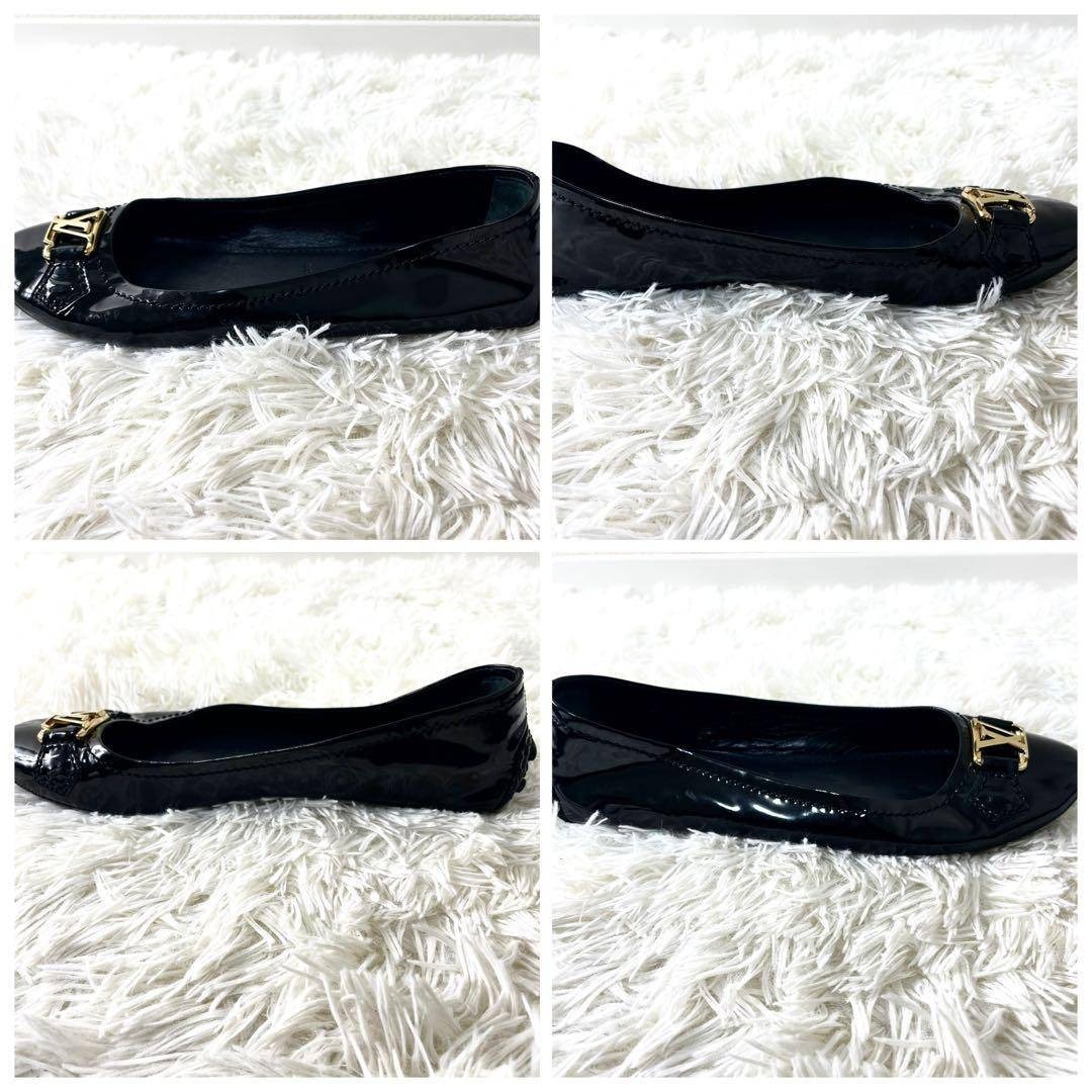 LOUIS VUITTON - ルイヴィトン フラットシューズ ブラック エナメル