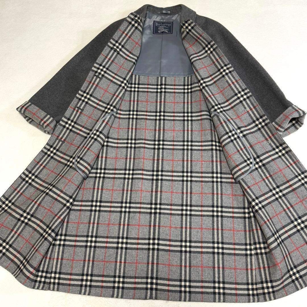 BURBERRY - Burberrys ピーコート カシミア混 ビンテージ グレー 9号の