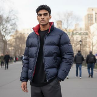 NAUTICA - NAUTICA ナイロンリバーシブルダウンジャケット メンズの