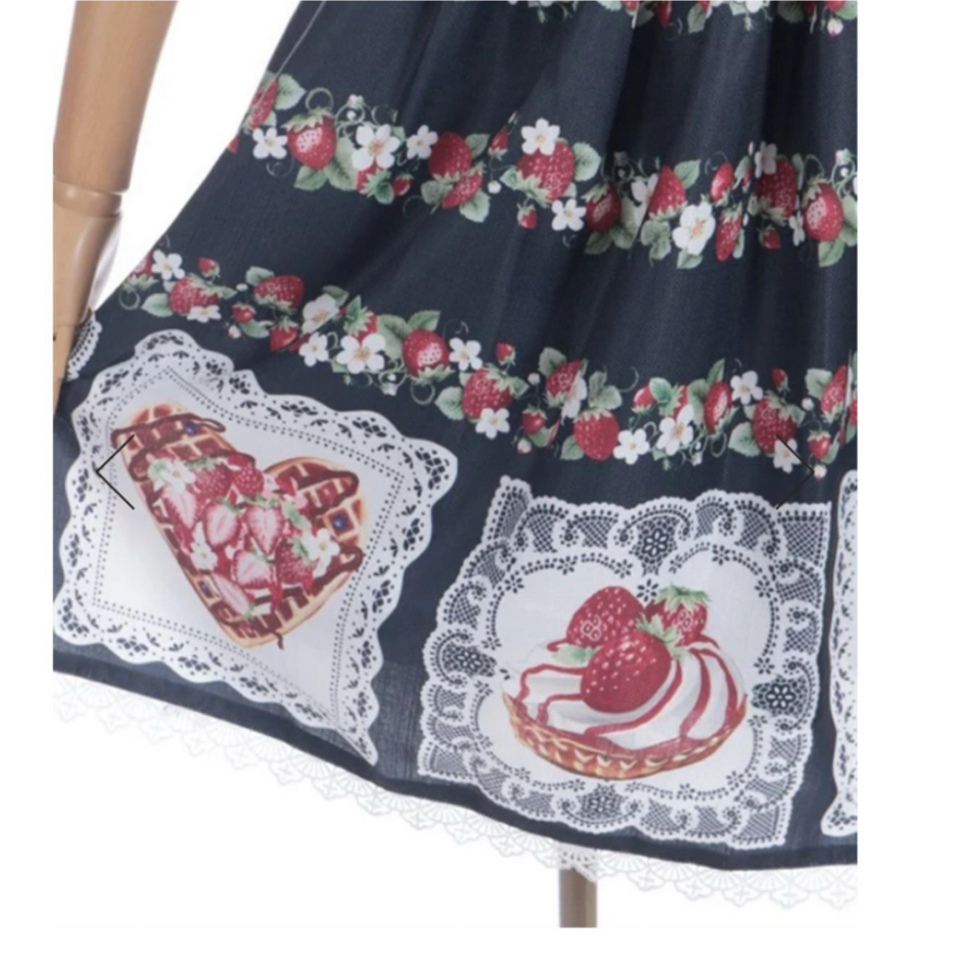 axes femme - Chalmiere ベイクドベリー 紺 ジャンスカ＆ヘアクリップ