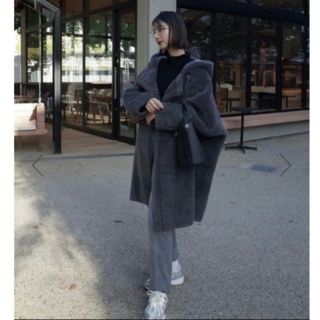 HYKE - HYKE ボアロングコート ブラック 新品 サイズ1の通販 by r.shop