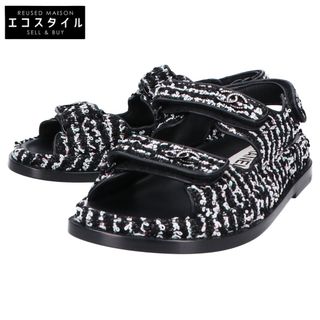 CHANEL - シャネル CHANEL ツイード ラムスキン コンフォートサンダル