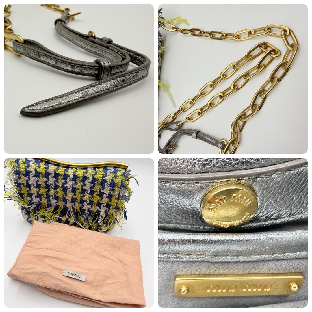 MIU MIU - MIU MIU（ミュウミュウ） ツイード チェーンショルダー