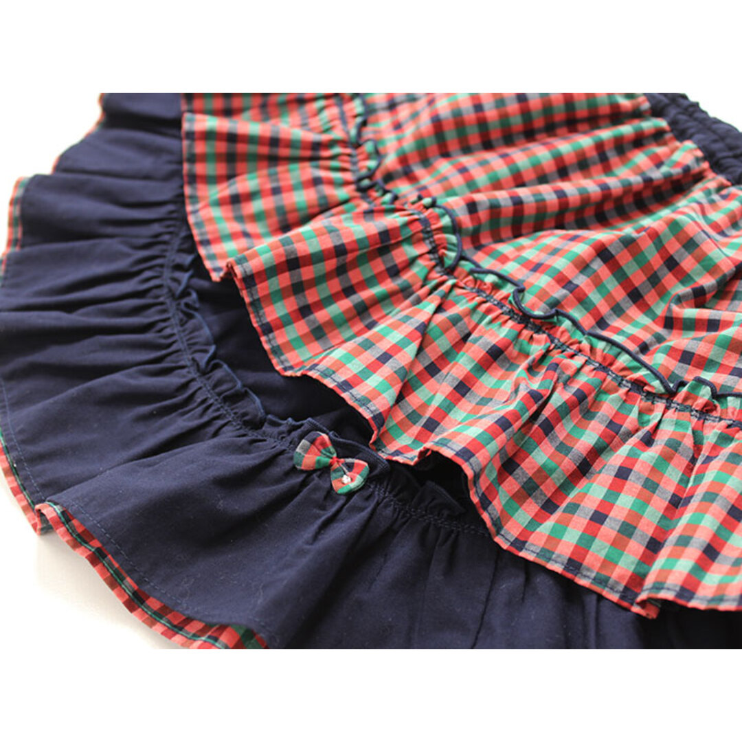 familiar - ファミリア リバーシブルスカート 80cm キッズ 女児 赤系