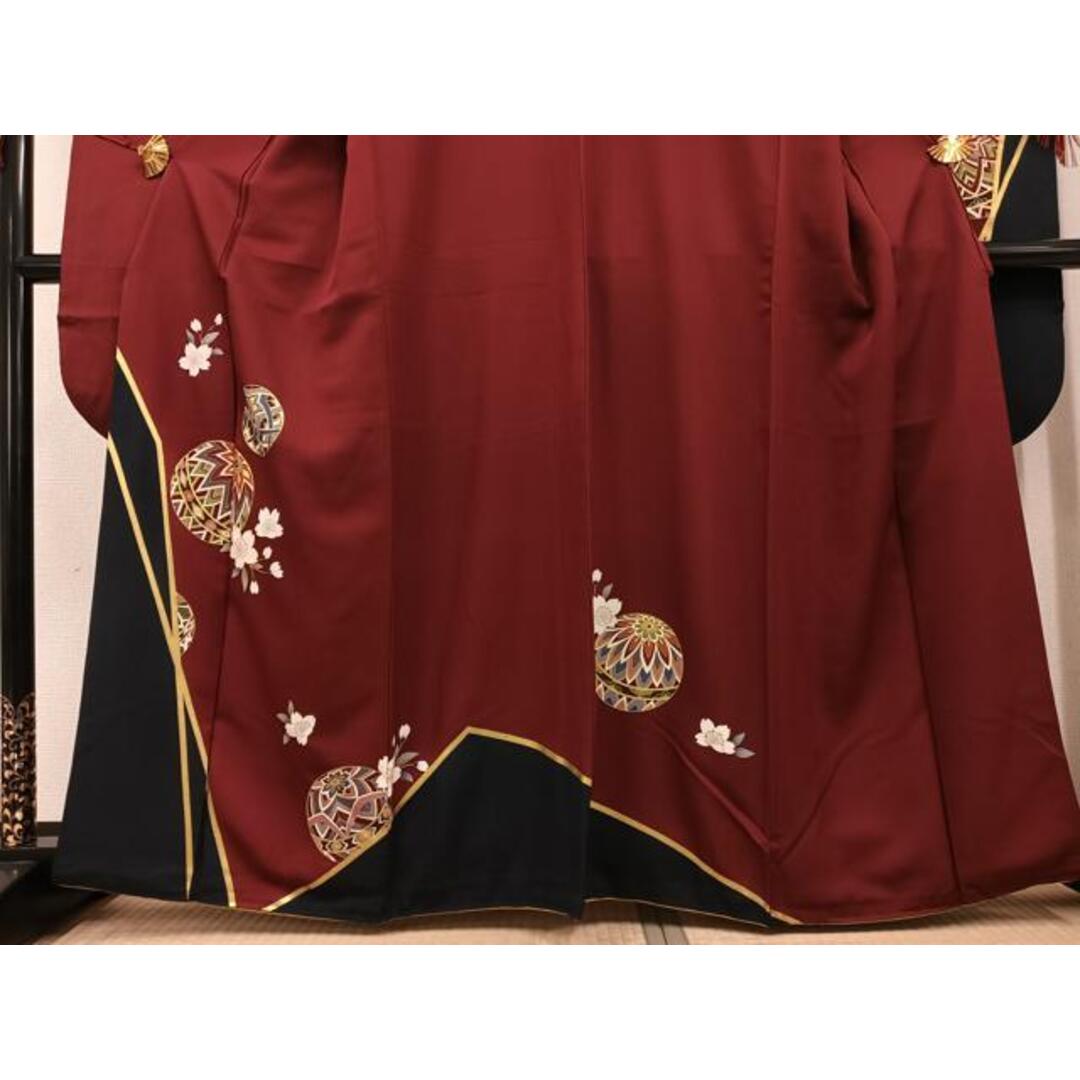 平和屋着物○豪華振袖 駒刺繍 桜毬文 金彩 正絹 逸品 AABG8528phの通販