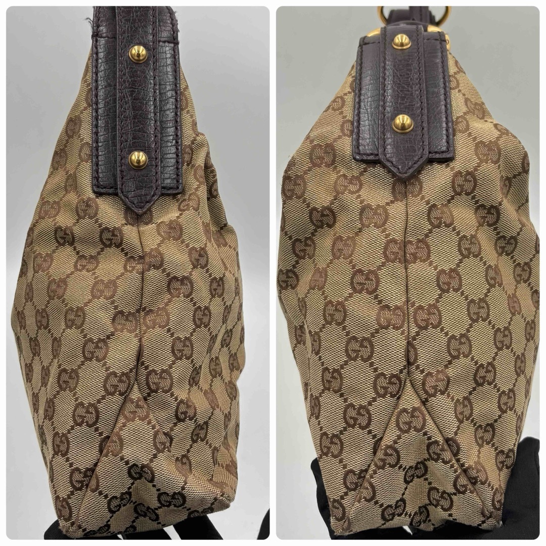 GUCCI - GUCCI グッチ ホースビット GGキャンバス× レザー ワン