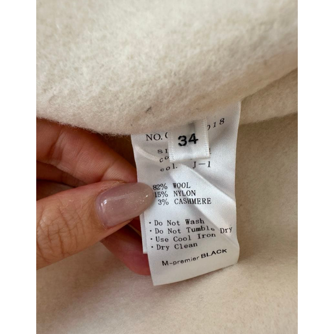 M-premier - 定価5.8万【mid】m-premier ノーカラーフレアケープコート