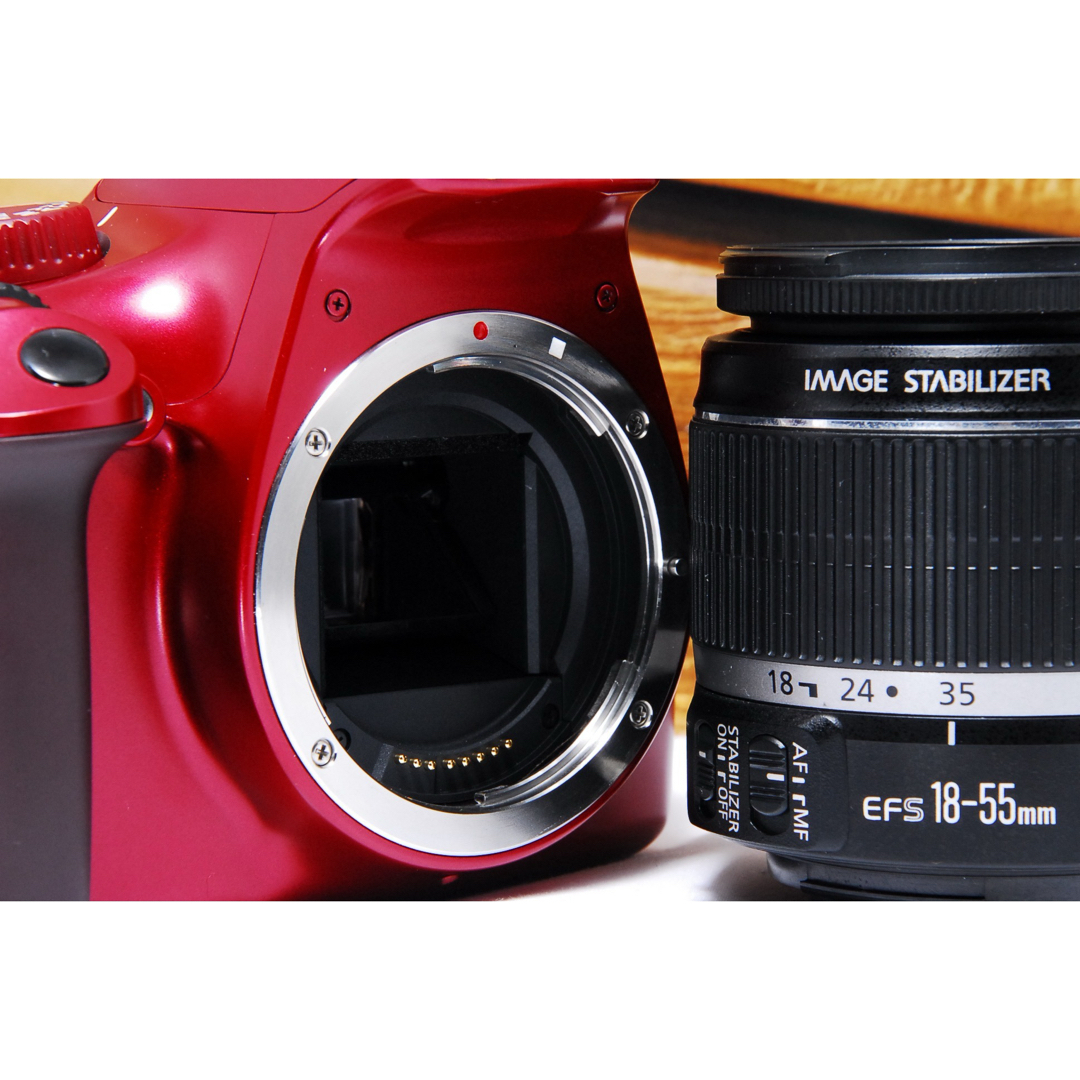 Canon - 一眼レフ キャノン kiss x50 Canon レッド 赤 スマホ転送の