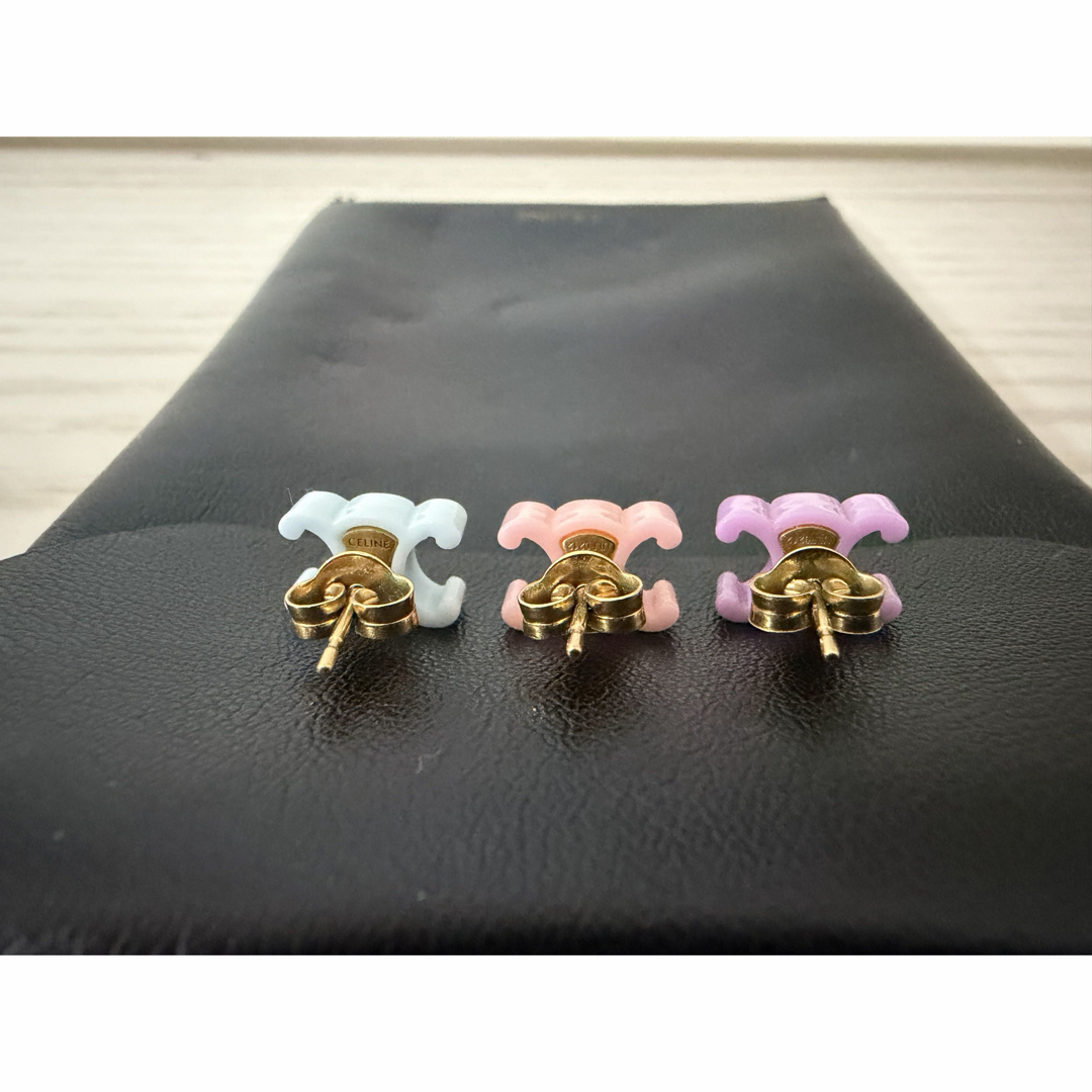 CELINE - 【人気！】セリーヌ ピアス トリオンフ マルチカラー 3点