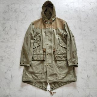 RRL - rrl ダブルアールエル フェイクファートリム カモパーカー