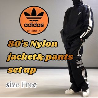 adidas - adidas☆サテン コーチジャケット☆ナイロンジャケット☆黒