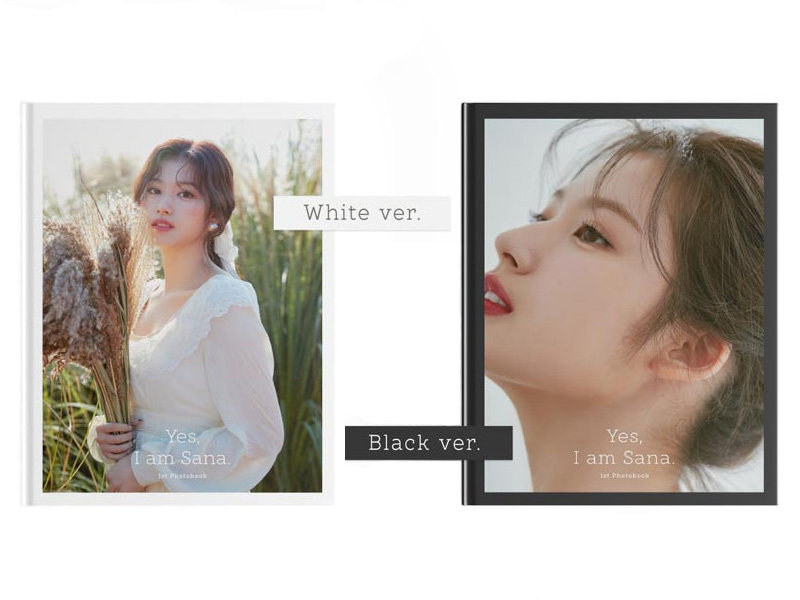サナ（TWICE）初のソロ写真集がWhiteとBlackの2バージョンで登場