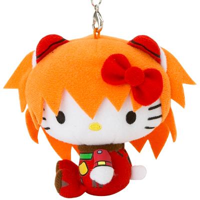 エヴァンゲリオン×ハローキティ ストラップ 式波・アスカ・ラングレー