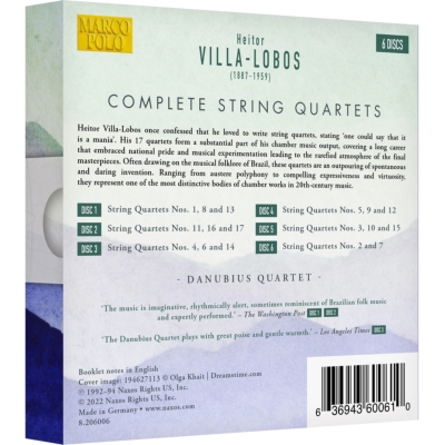 弦楽四重奏曲全集 ダニュビウス・クァルテット（6CD） : ヴィラ