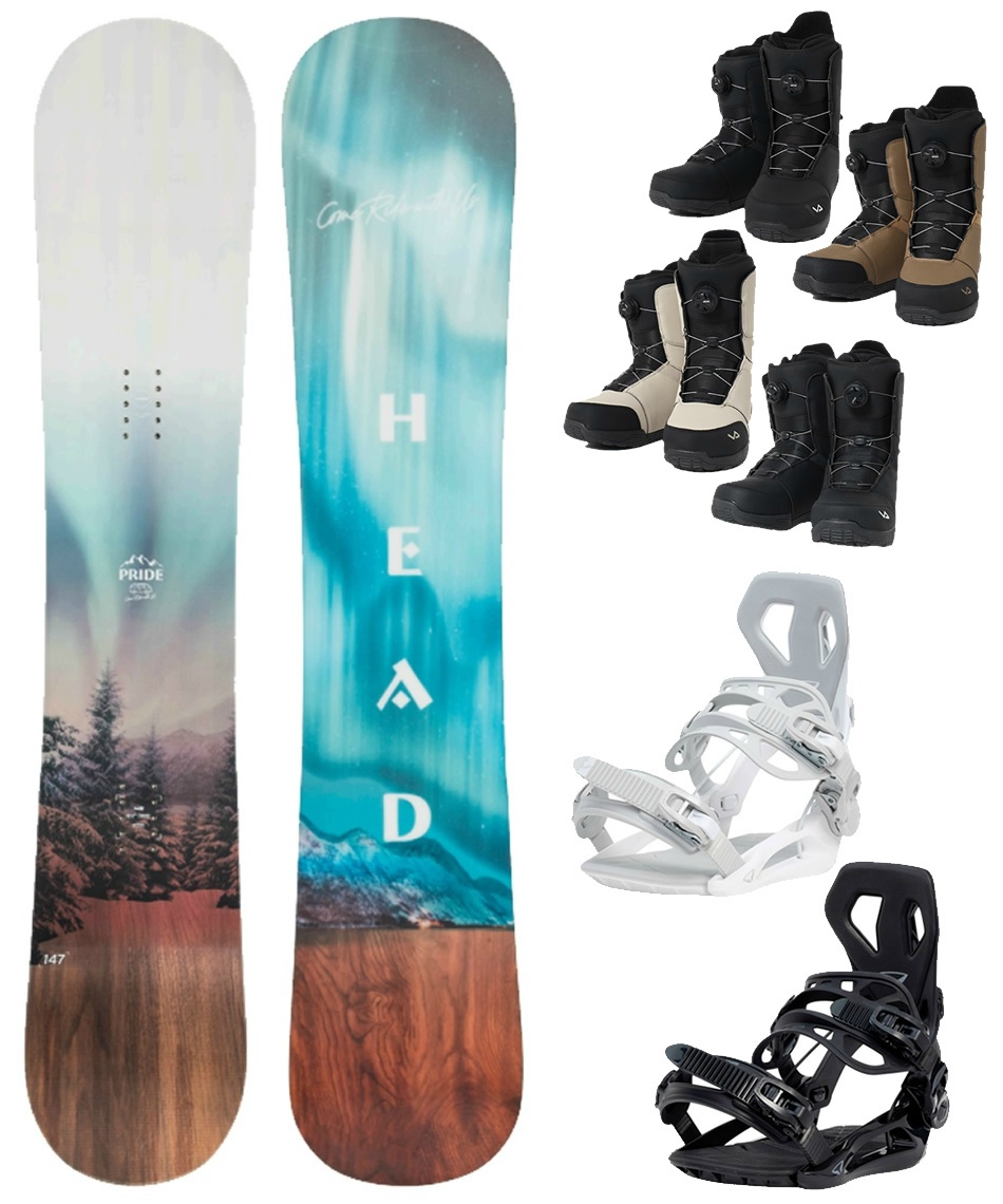 スノーボード 3点セット PRIDE 2.0 AURORA+BASE++SUPERB ボード板＋