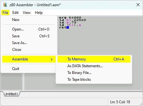 Assembly Basics for the ZX Spectrum by Luca Bordoni