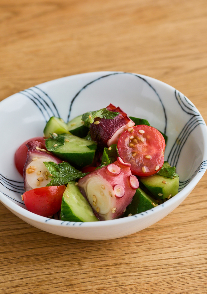 たことトマトの青じそ風味サラダ by おいしい健康 管理栄養士 - 管理