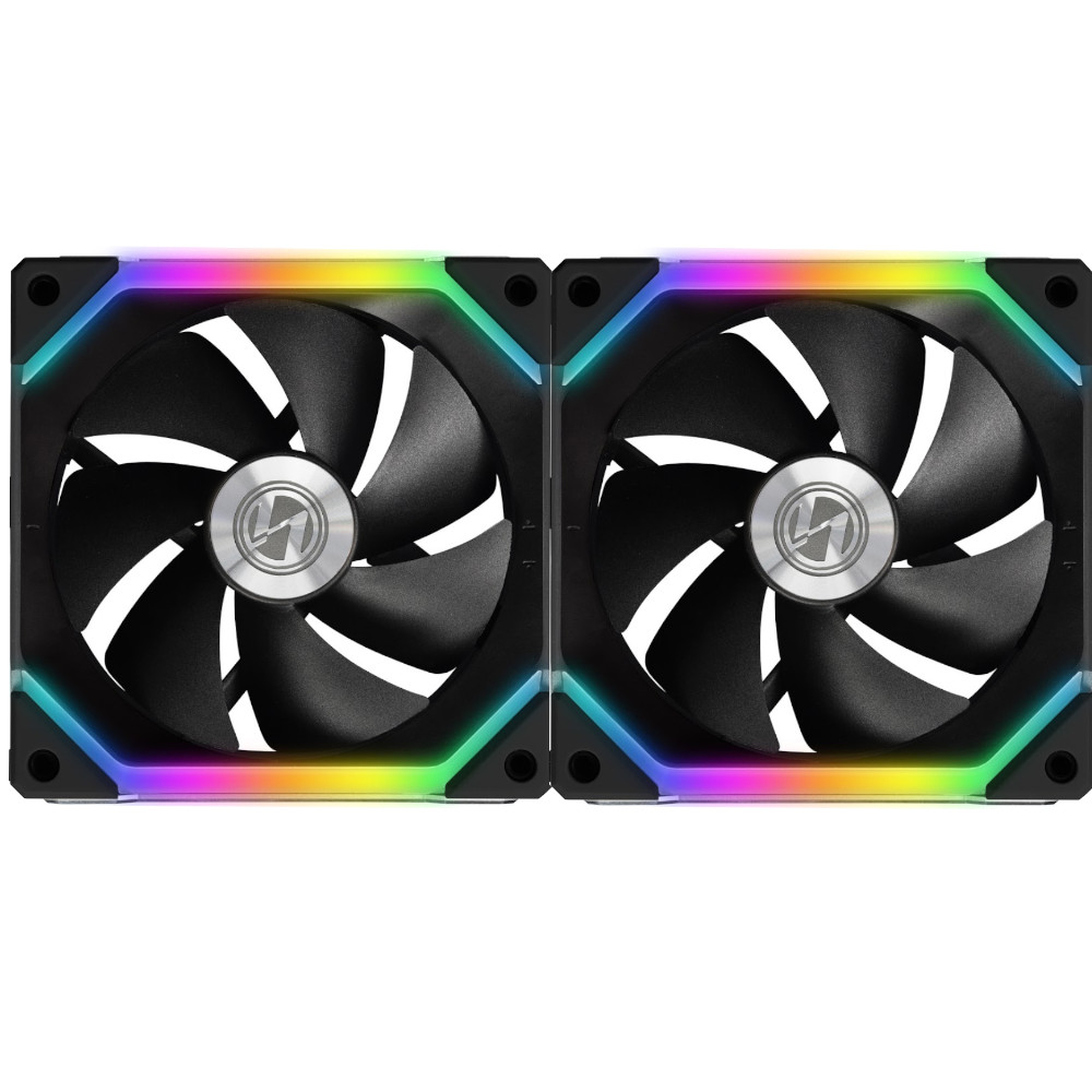 Lian-Li UNI SL140 Addressable RGB Black 140mm Fan Dual Pack with