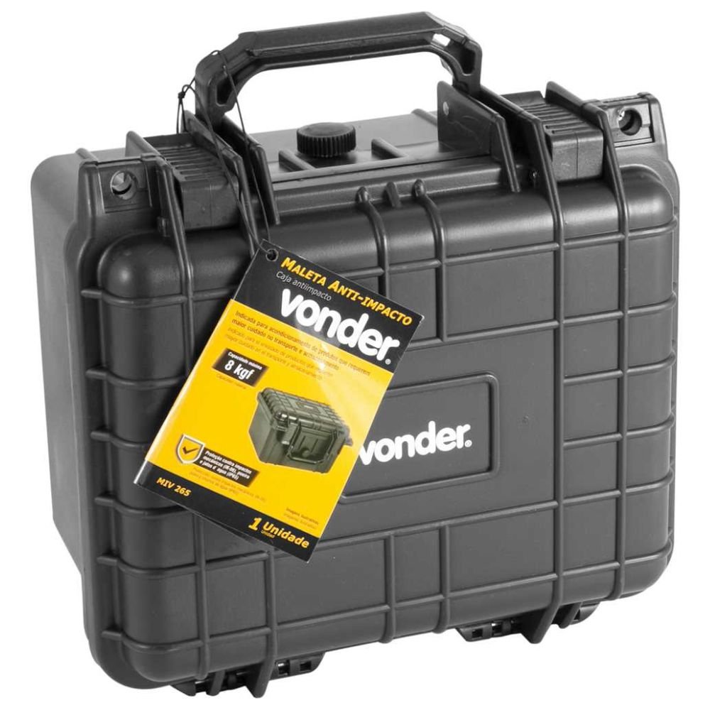Maleta de Ferramentas Anti-Impacto MIV 265 Preta - VONDER-6109000265