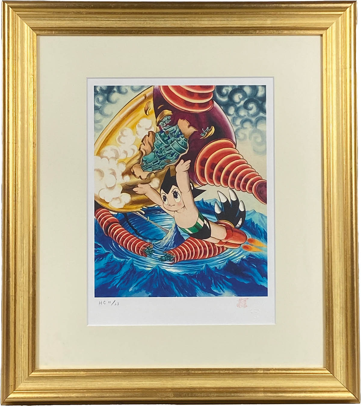 2211] 手塚治虫 カラー複製イラスト「鉄腕アトム」