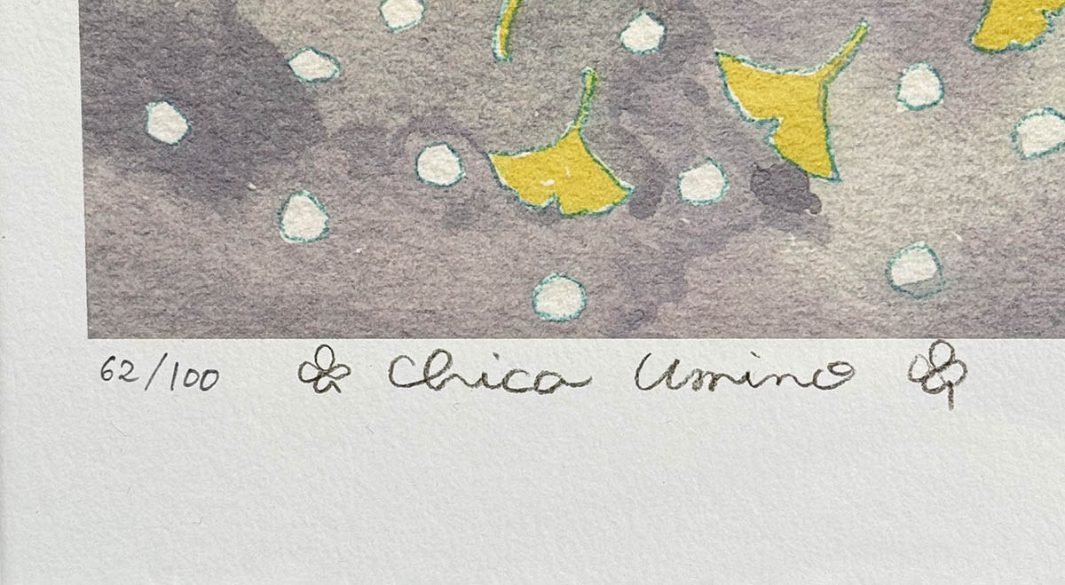 3083] 羽海野チカ 直筆サイン入りカラー複製イラスト「3月のライオン