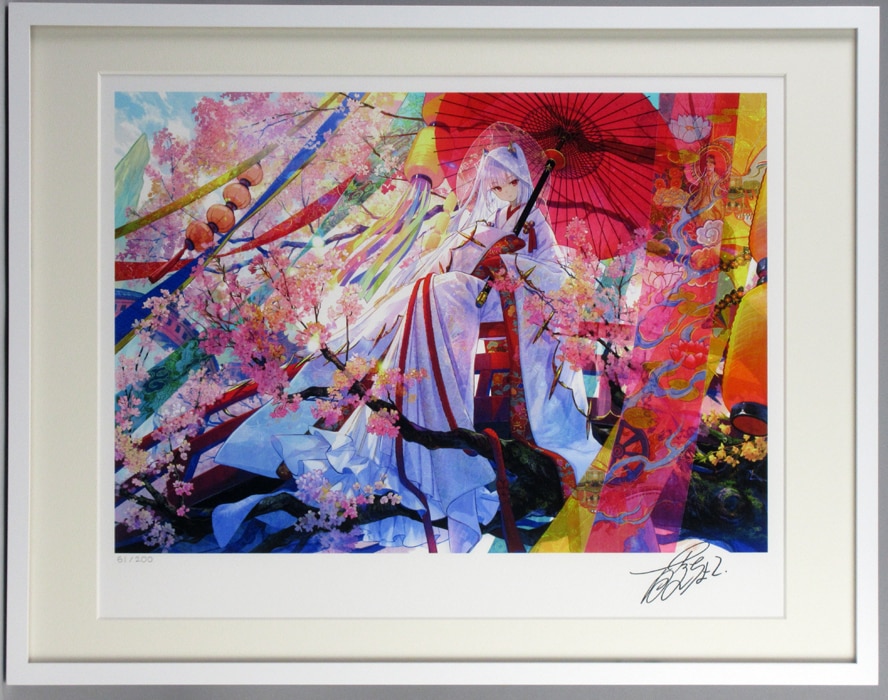 藤ちょこ 直筆サイン入り オーロラアート A4サイズ 絵守未來 【公式通販】