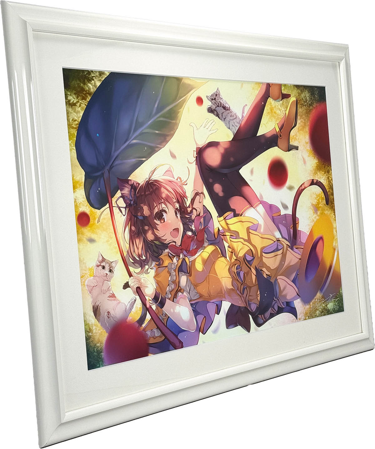 7352] 深崎暮人 直筆サイン入りカラー複製イラスト「Falling Green」