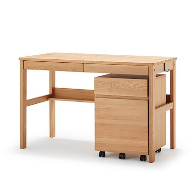 オーク無垢材デスク（引出・足元棚付）用引出ストッパー | 無印良品