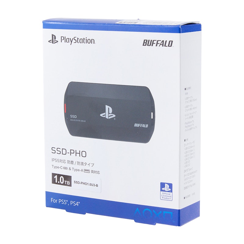バッファロー BUFFALO ポータブルSSD SSD-PHO1.0U3-Bを検証レビュー