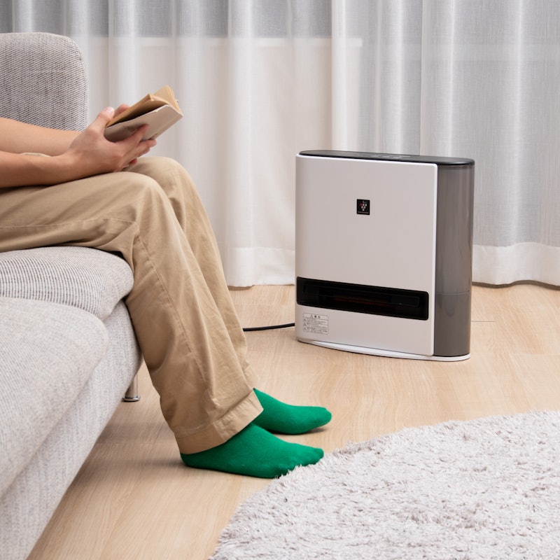 SHARP 加湿セラミックファンヒーター HX-PK12-W 2022年製 シャープ HX