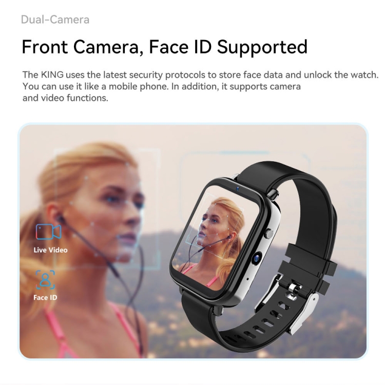ROGBID KING 1.75 inch Screen 4G LTE Smart Watch Android 9.1