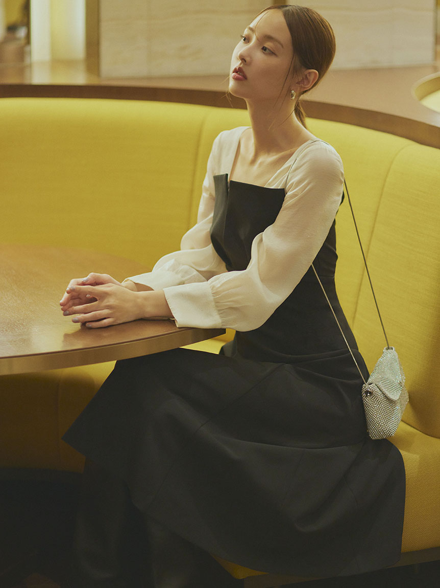 WEB限定】シアースリーブワンピース(マキシ・ロングワンピース