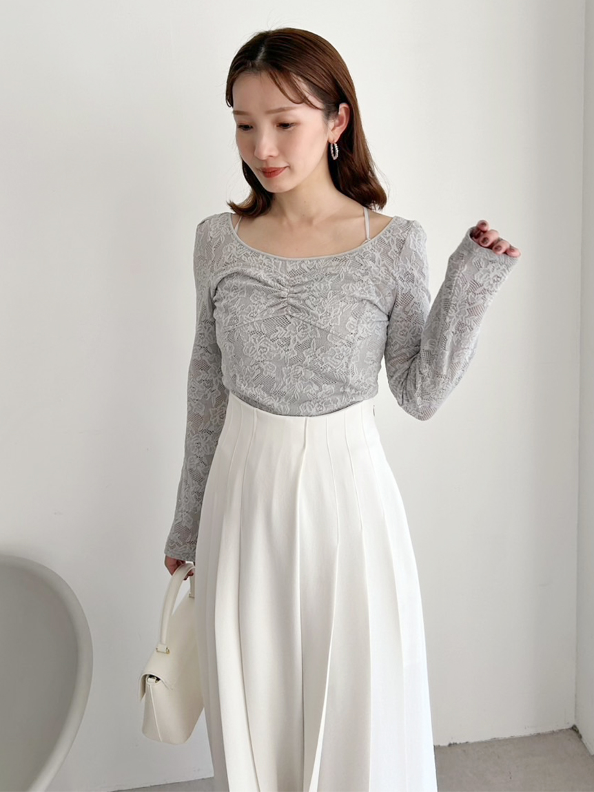 Chacott】レース柄編みプルオーバー(Tシャツ・カットソー)｜トップス