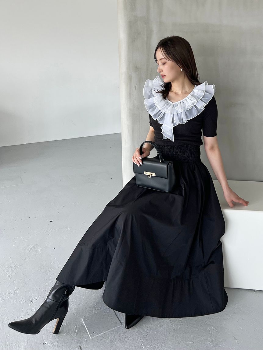 フロントジップフレアスカート(ロングスカート)｜スカート｜SNIDEL