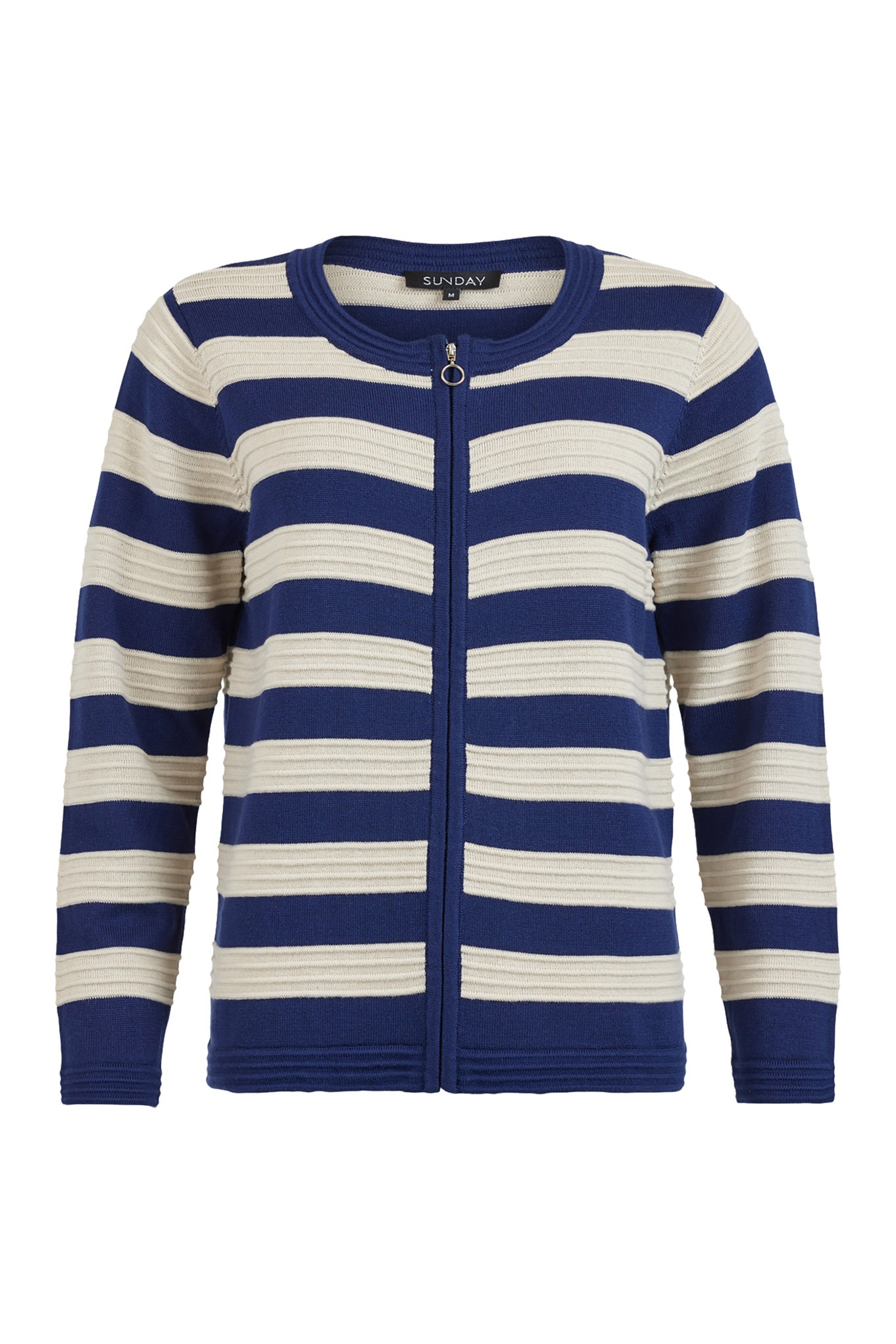 Sunday Doriana Stripe Zip Cardigan, 6946-6954