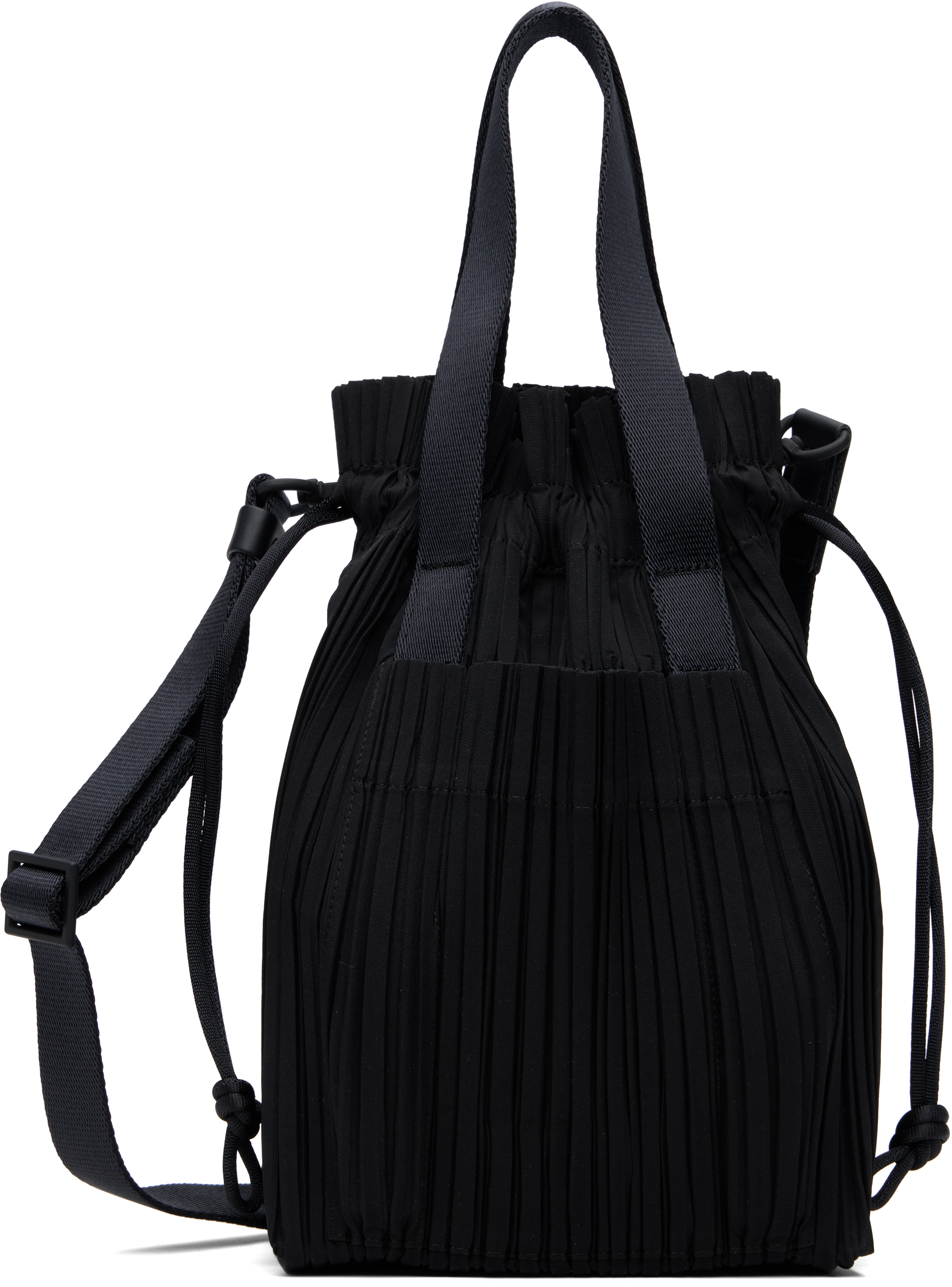 PLEATS PLEASE ISSEY MIYAKE: Black Pleats Tote | SSENSE