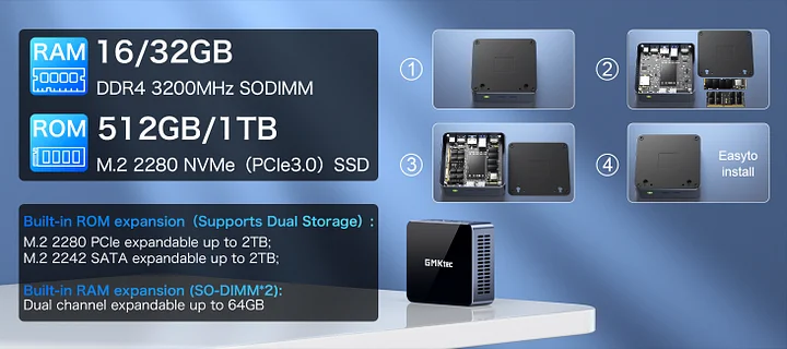 GMKtec GMKtec NucBox M2 Mini PC Intel® 11th Core™ i7 11390H 259.00